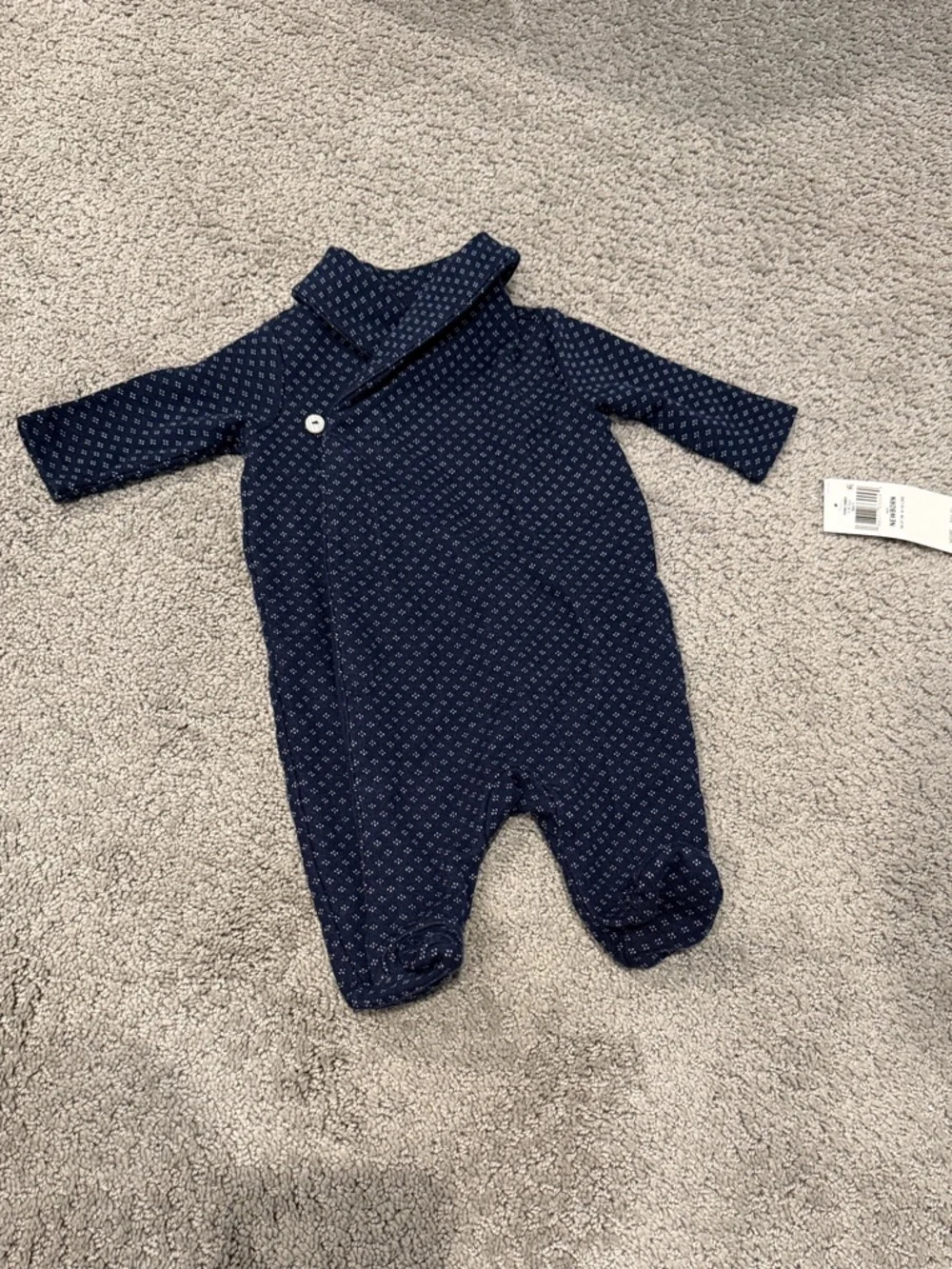 NWT! Ralph Lauren Navy Blue One-Piece - Newborn